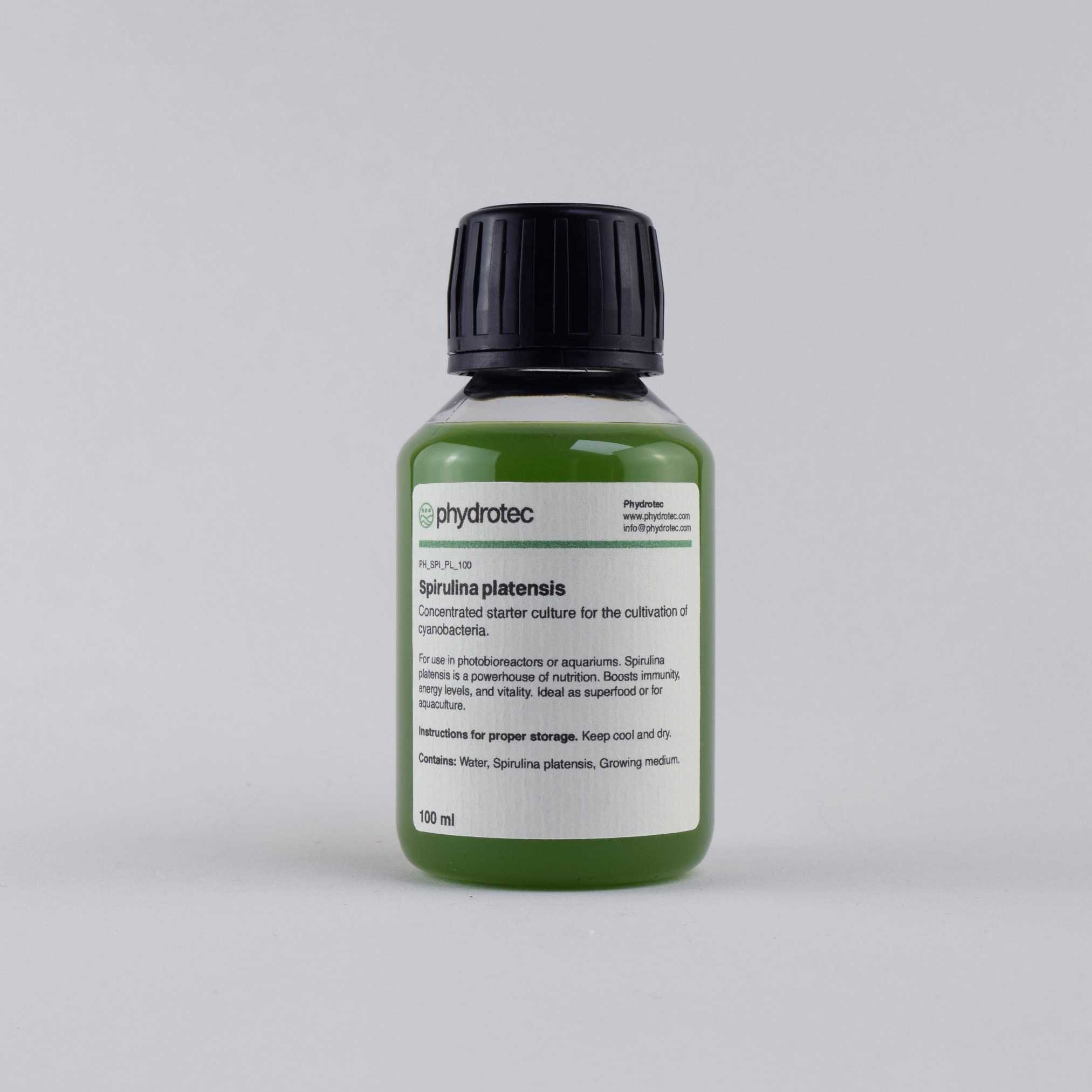 Lebende Spirulina platensis Cyanobakterien-Starterkultur - 100 ml